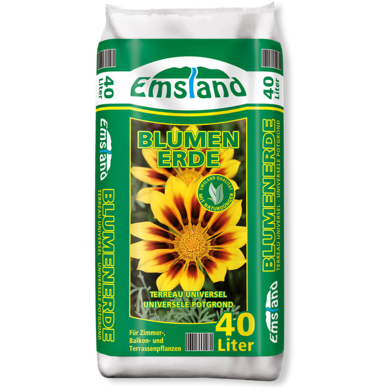 Stabilo - Emsland Blumenerde / Universalerde 40L, Hochwertige Pflanzenerde für Garten, Balkon