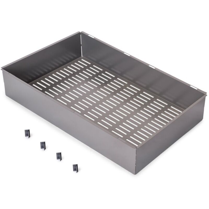 Emuca Quartz Metallschublade für Kleiderschränke und Ankleidezimmer, 640 (M80), Stahl, Titan