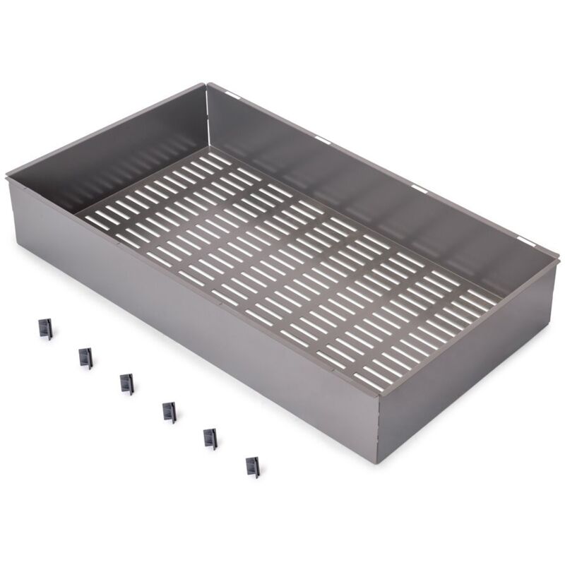 Emuca Metallschublade für Kleiderschränke und Ankleidezimmer Quartz, 740 (M90), Stahl, Titan