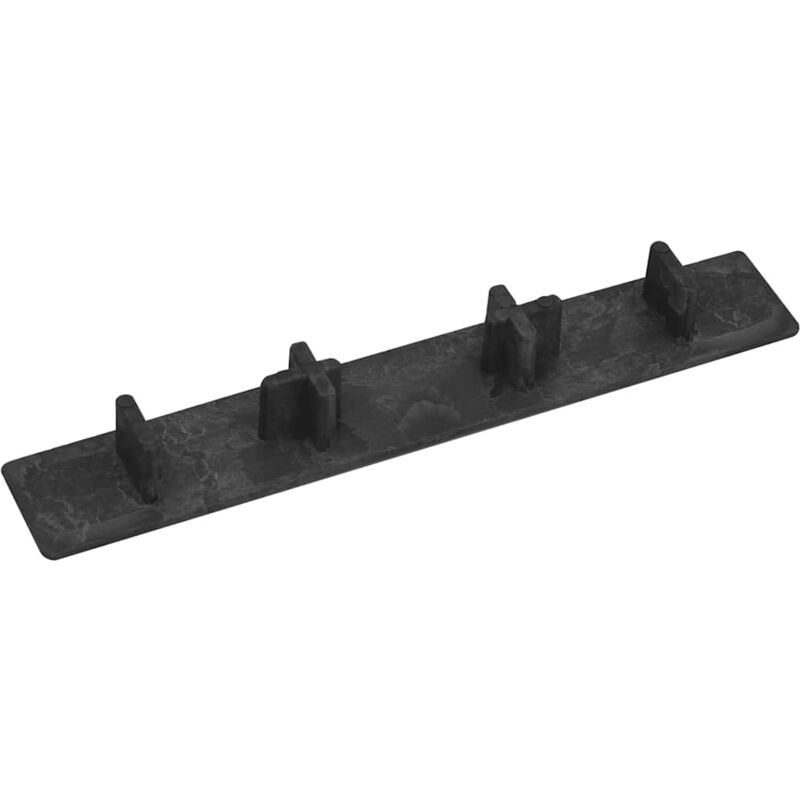 Endkappen für Terrassendielen 10 Stk. Schwarz Kunststoff vidaXL