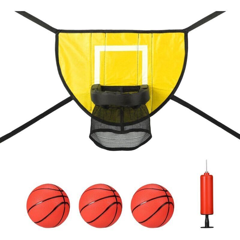 Ensemble D ' Accessoires von Panier von Basket - Ball für Trampoline mit 3 Mini Ballons von Basket und 1 Pumpe, Accessoires von Set von Basket - Ball