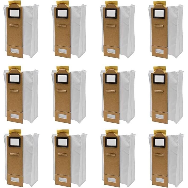 Ensemble de 12 sacs à poussière pour Roborock S7, compatible avec Roborock S7/T7S/T7/S7 Maxv/T7s Plus Ultra, sacs d'aspirateur pour Xiaomi Roborock
