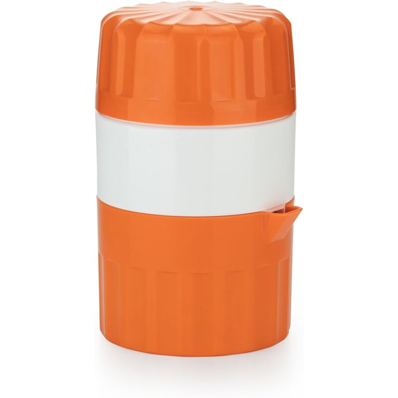 Entsafter, Zitruspresse für frische Obst- und Gemüsesäfte, Entsafter mit Saftbehälter, manuelle Orangenpresse, Fruchtpresse