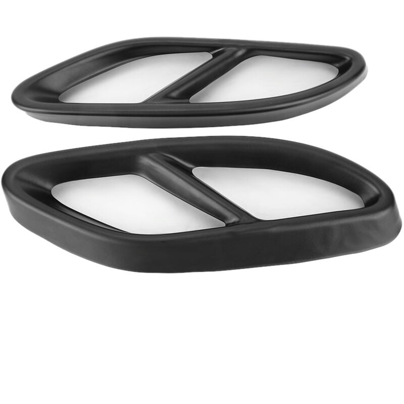 Eosnow 2 Stück Edelstahl-Abdeckung für hintere Auspuffrohre, passend für Mercedes Benz C-Klasse