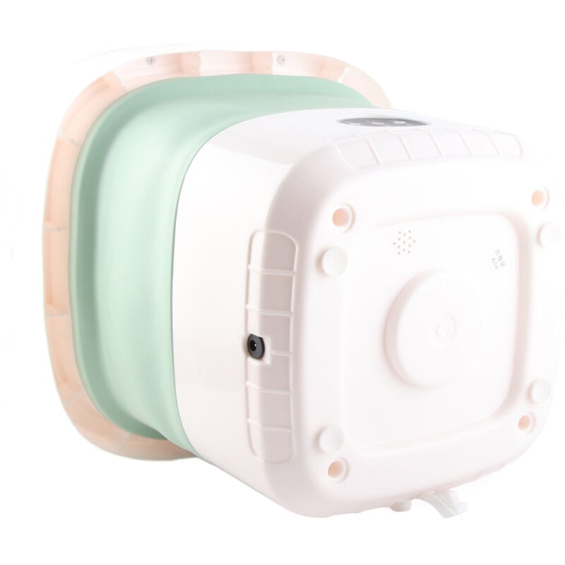 Eosnow - 7.5L Mini Tragbarer Eimer -Waschmaschine Faltbare Waschmaschine mit weichem Drehen und Entwässerungsrohr 100‑240 v Grüner eu -Stecker