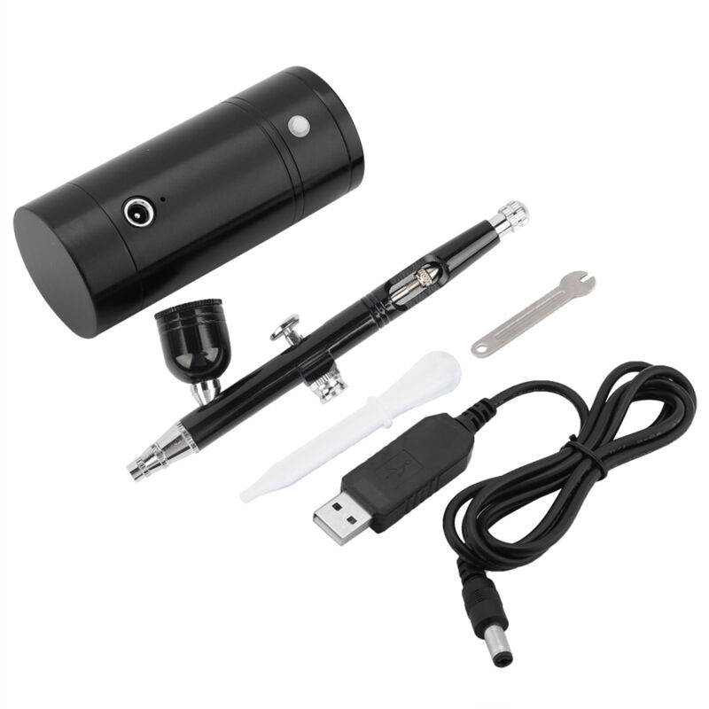 Aluminium -Airbrush -Set -Sprühpistole, 0,3 mm usb -Luftkompressor, Zeichnung für Modell, die Kuchendekoration Tattoo machen - Eosnow