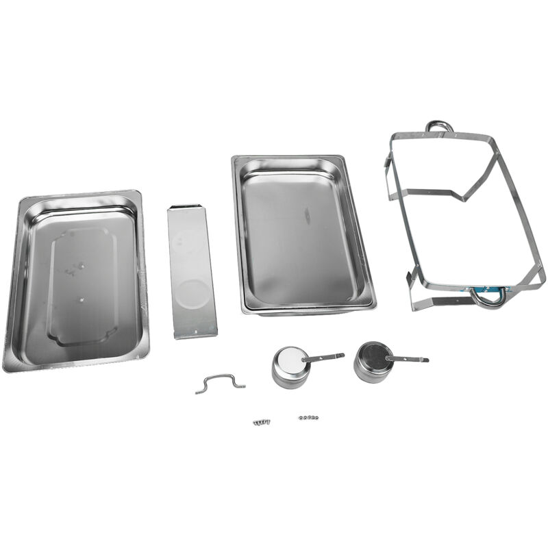 Eosnow - Buffet-Server aus Edelstahl, rechteckiges Chafing Dish-Set mit Deckel, stabiler Halterung für Restaurant und Zuhause
