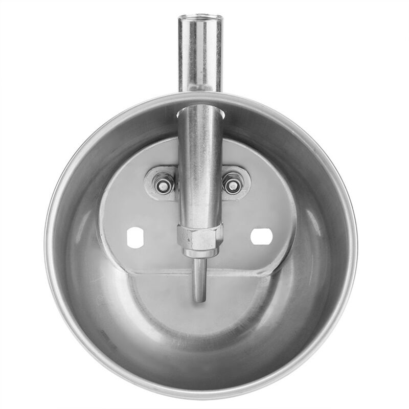 Eosnow Edelstahl -Wasserschüssel, 15 cm Silber trinken für Schweinetiere