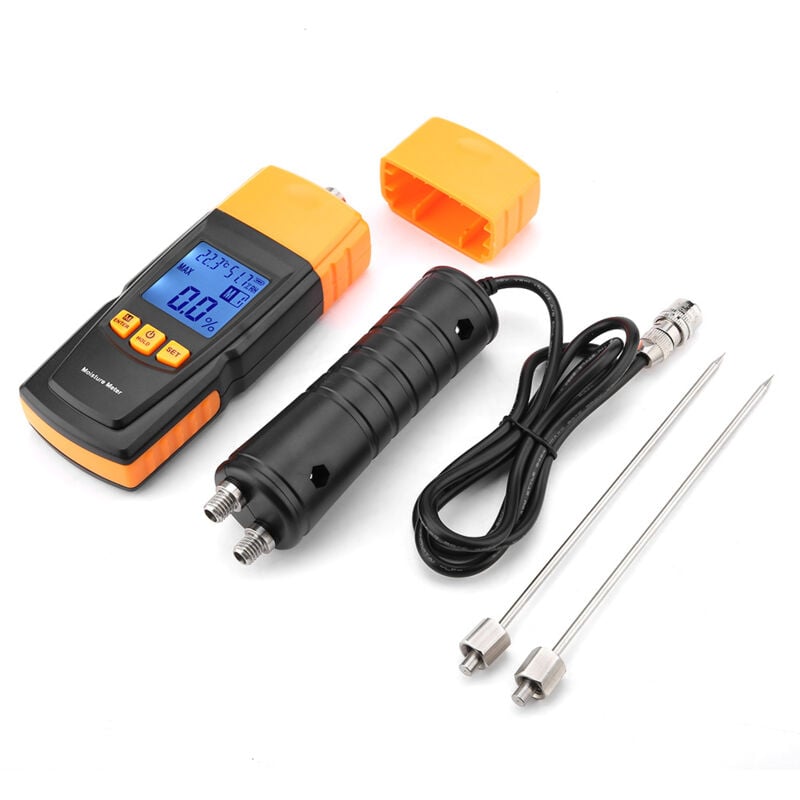 Eosnow Einstellbarer Holzfeuchtigkeitstester, LCD -Display praktischer dauerhafter kompakter Firma Tabak für Baumwollbambus