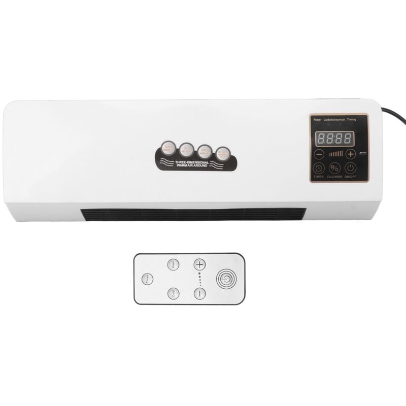 Eosnow - Kleine Klimaanlage, Heizung, tragbare Wand-Klimaanlage, heier Ventilator für Badezimmer, Schlafzimmer, EU-Stecker, 220 v