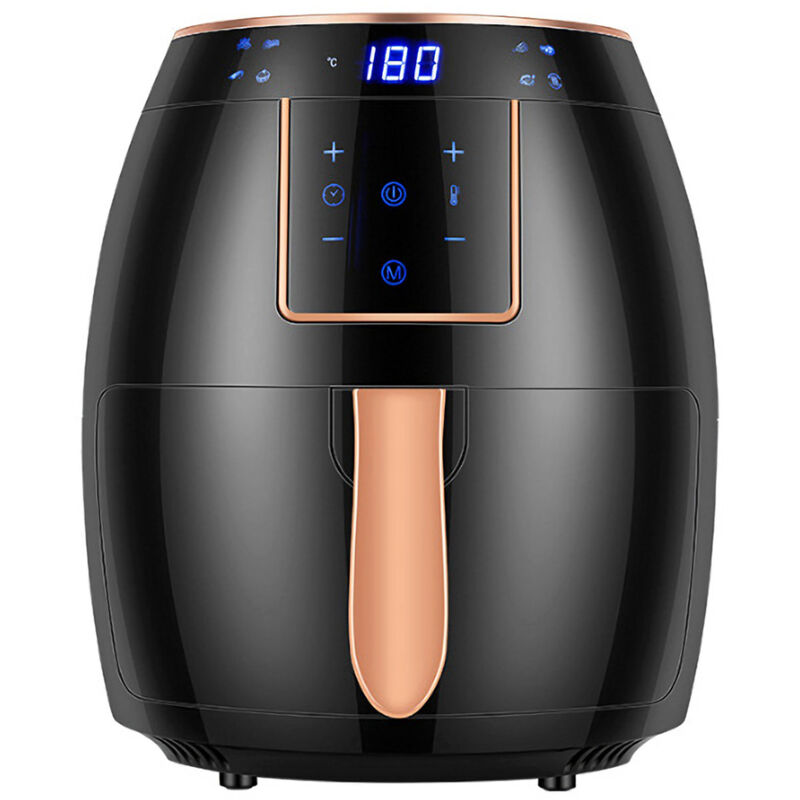 Luftfritteuse, 5,5 l, für den Haushalt, große Kapazität, 1300 w, große Feuerkraft, Timing, Touchscreen, lcd, elektrisch, mit Backgeschirr - Eosnow