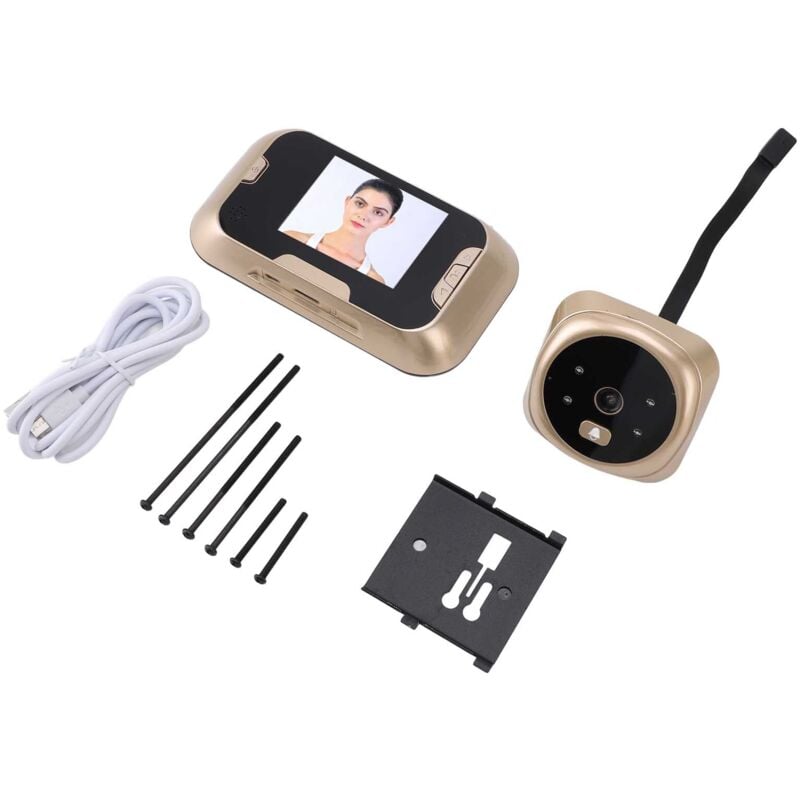 Peephole -Kamera Automatisches Foto mit 120 ° Beobachtungswinkel Infrarot Nachtsicht wasserdichte visuelle Türklingel für die Wohnung - Eosnow