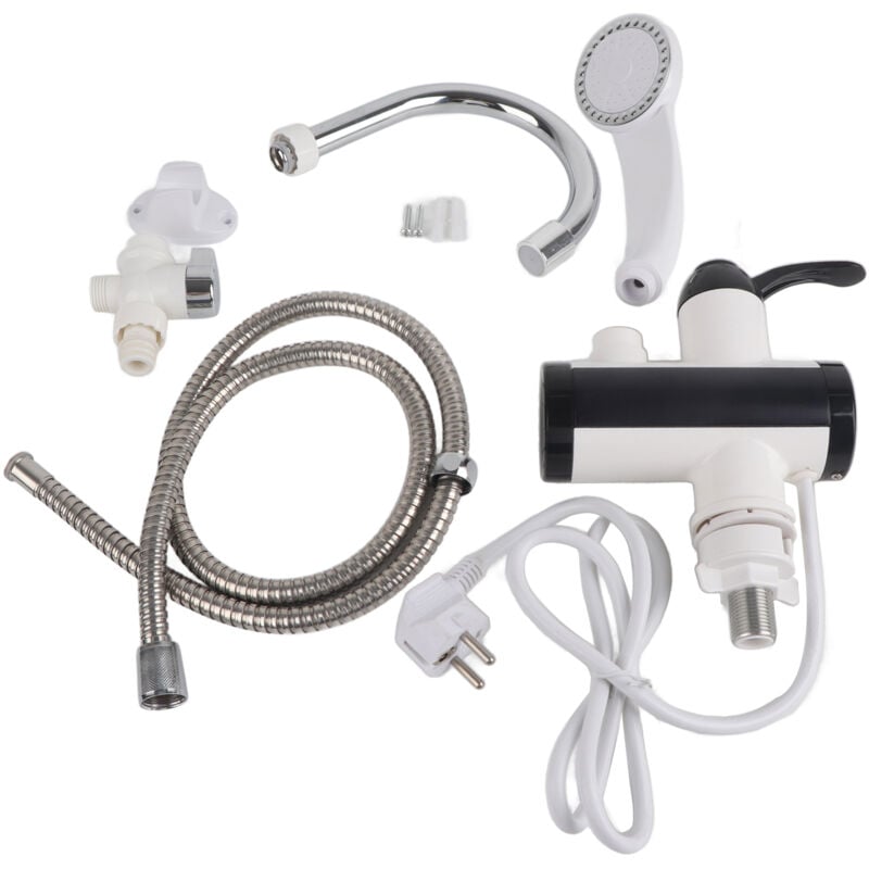 Eosnow Sofortiger Hei- und Kaltwasserspender, Heizung, Heizung, Wasserhahn, Temperaturanzeige + Duschkopf, eu