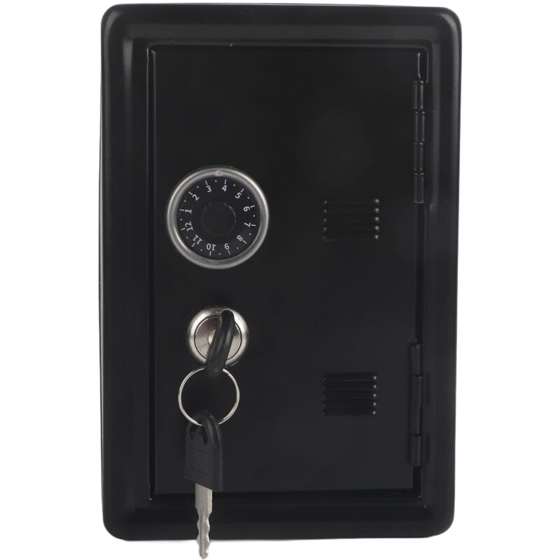 Eosnow Spardose für Kinder, Lernspielzeug, Passwort, Bargeld, Münzen, sicheres Sparen, Geschenk mit 2 Schlüsseln (schwarz)