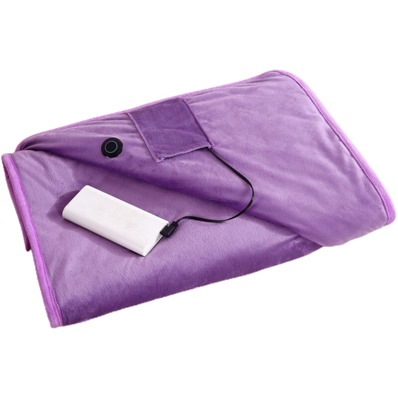 Eosnow Tragbare USB-Heizdecke mit Timing-Funktion, 3-Gang-Einstellung, Violett