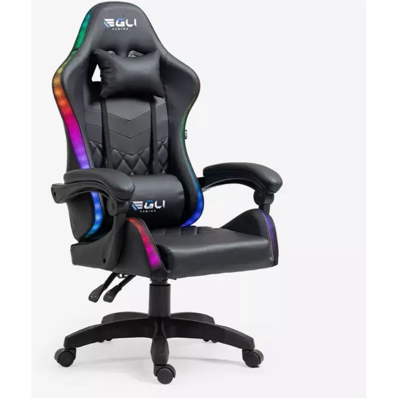 Ergonomischer Gamingstuhl Bürostuhl LED RGB The Horde XL