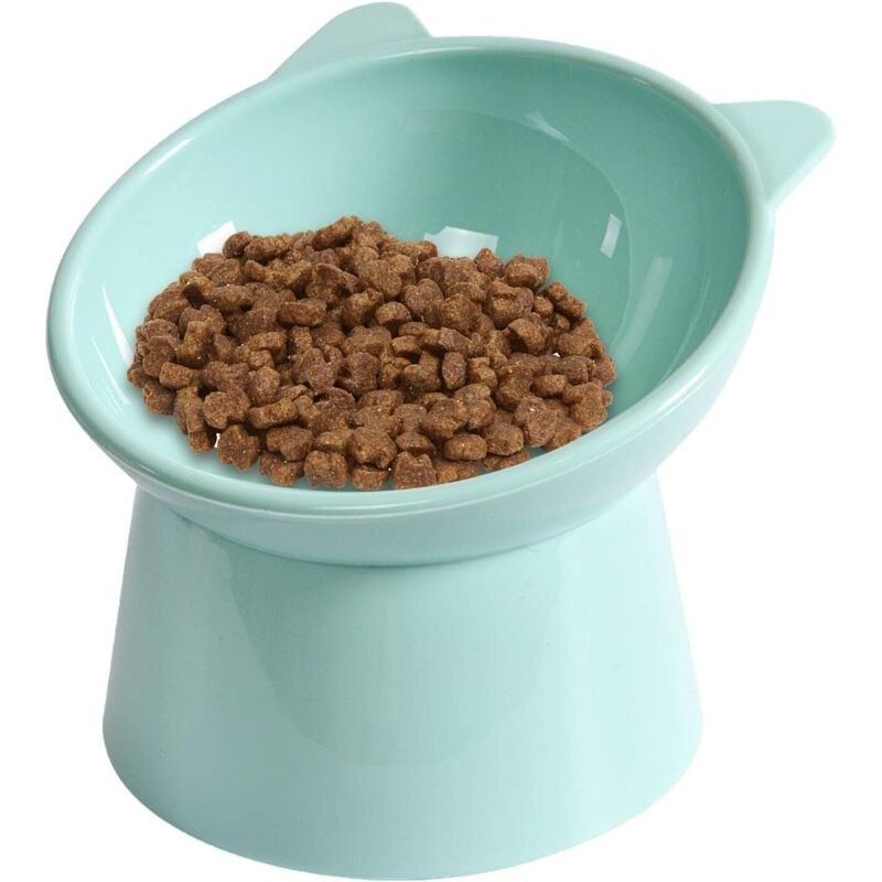 Erhöhter und geneigter Katzennapf, erhöhter geneigter Katzennapf, erhöhter Katzennapf gegen Erbrechen, erhöhter Katzennapf für Futter/Wasser, Katzen