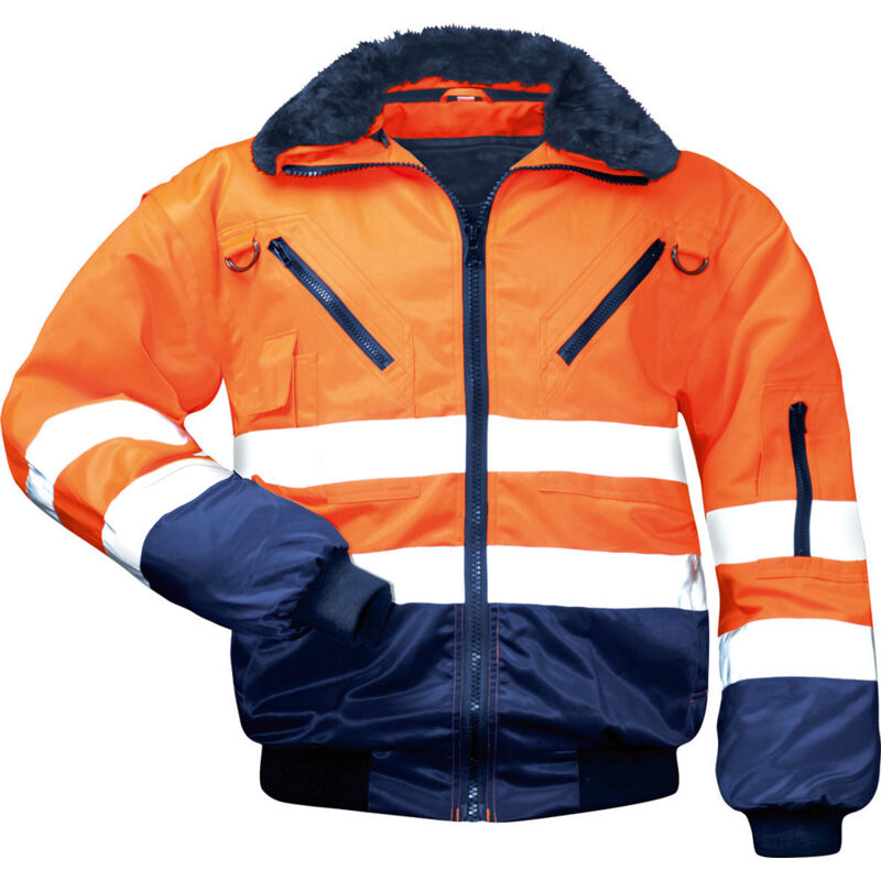 Erik Warnschutz - Pilot - Jacke Norway Tex-Protector, Orange/Marine, Gr.S