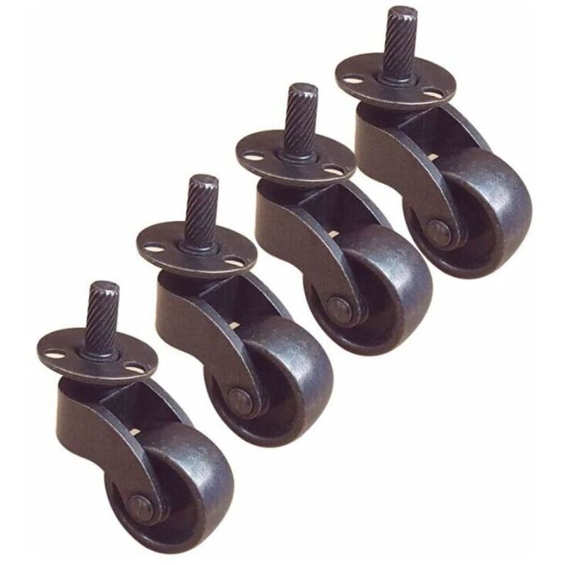 Ersatz-Lenkrollen, 4er-Pack, Lenkrollen, Möbel-/Retro-Ersatzrollen für Trolleys, Esszimmer, Metallwagen, 300 lb, Einbaugröße: 57 mm, verschleißfest