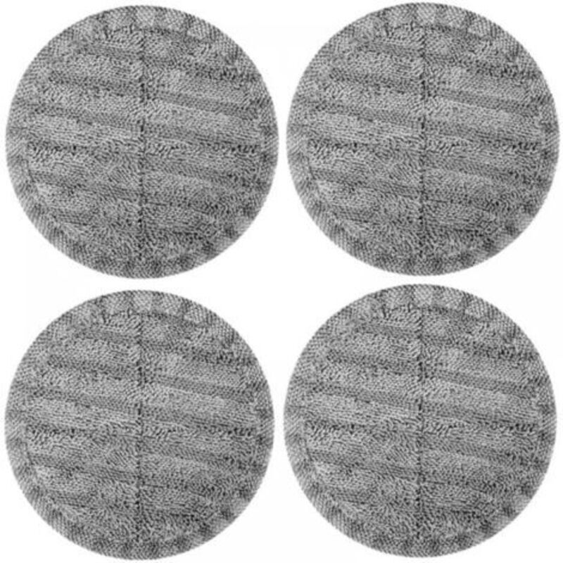 Ersatz-Mikrofaserpads für elektrische Besen (grau, 4 Stück für die Modelle G29 und G28, kompatibel mit Ersatzpads mit 6,3 Zoll Durchmesser)