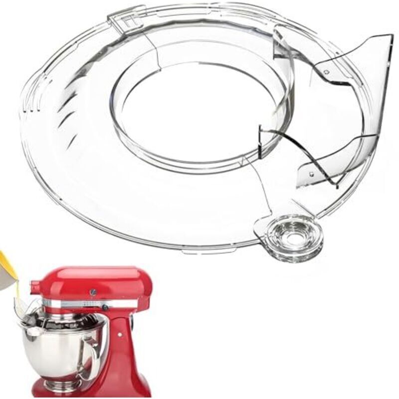 Ersatz-Spritzschutz für KitchenAid Küchenmaschinen mit 4,5 bis 5 Litern Fassungsvermögen, transparenter Spritzschutz für KitchenAid Zubehör, idealer