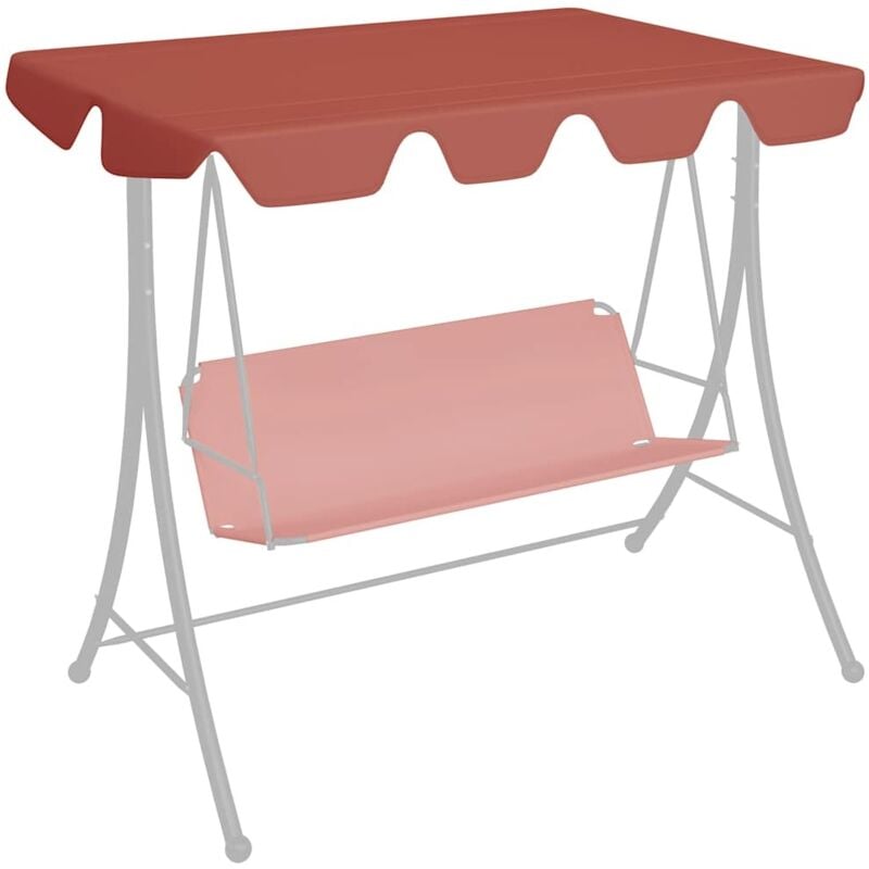Ersatzdach für Hollywoodschaukel Terracotta 150/130x105/70 cm Vidaxl