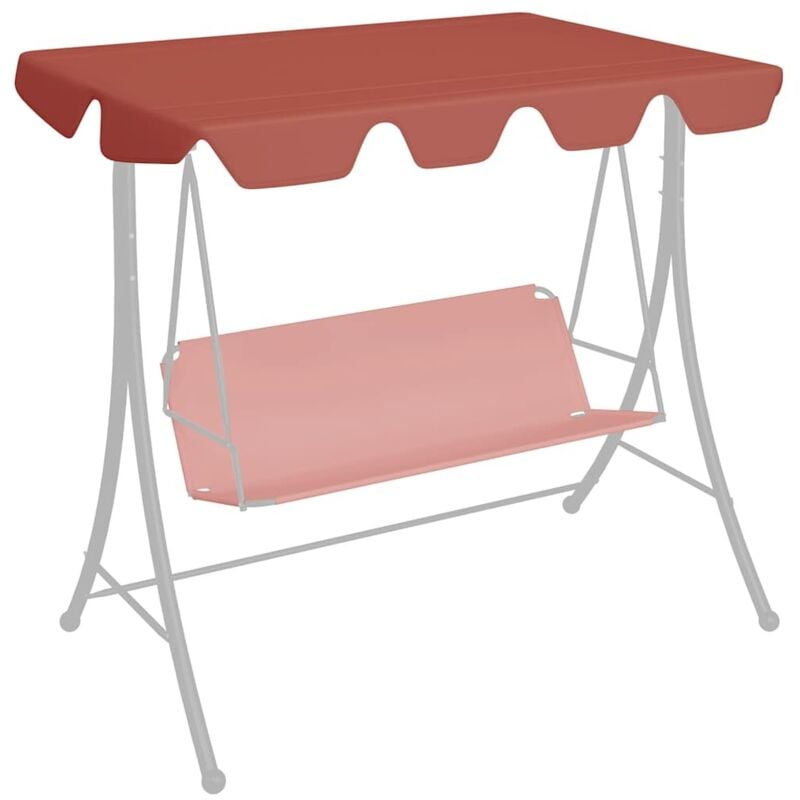 Ersatzdach für Hollywoodschaukel Terracotta 188/168x145/110 cm Vidaxl