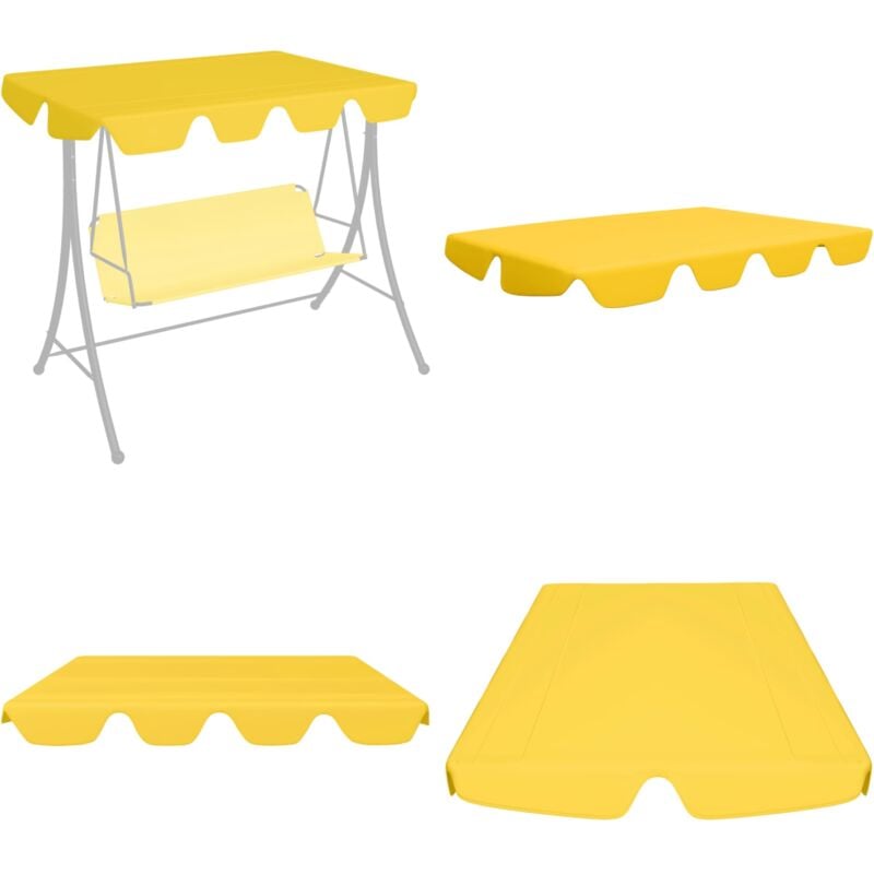 Ersatzdach für Hollywoodschaukel Gelb 150/130x105/70 cm - Dach Gartenschaukel - Dach Hollywoodschaukel - Home & Living