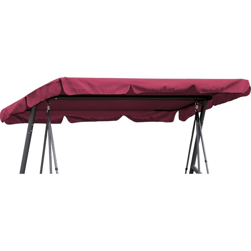 Quick-star - Ersatzdach Gartenschaukel Universal 145x200 cm Hollywoodschaukel 3 Sitzer Bordeaux uv 50 Ersatz Bezug Sonnendach Schaukel Dach