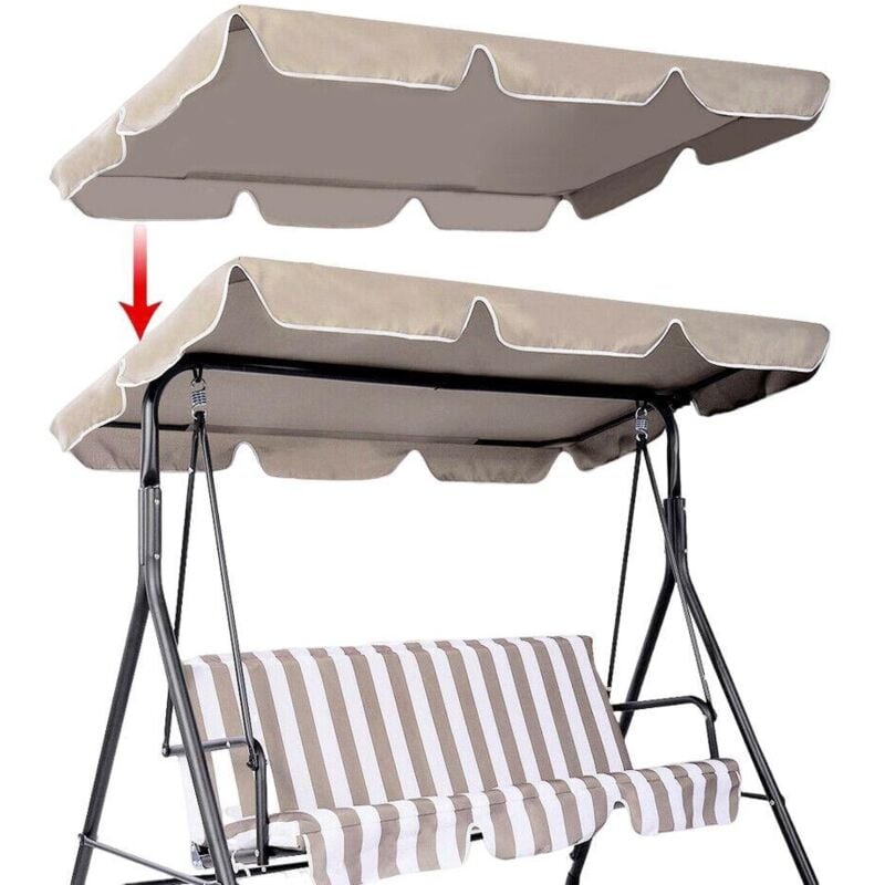 Ersatzdach Gartenschaukel Universal Hollywoodschaukel 3 Sitzer Grün Ersatz Bezug Sonnendach Schaukel Dach (beige, 164x114x15cm)