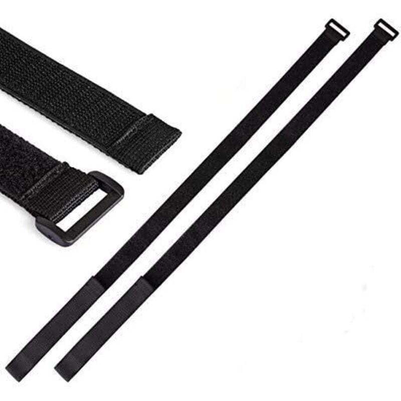 Ersatzgurt für Hoverboard/Go-Kart, Outdoor-Kart-Gurt, kompatibel mit Balance Boards, 2 Stück, schwarzer Nylon-Klettverschluss, 802,5 cm
