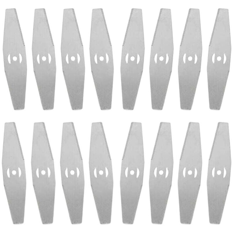 Ersatzmesser für Rasentrimmer, 16-teiliges Set aus Metallmessern, universelle Rasenmähermesser, für Akku-Rasentrimmer und Gartengeräte, Metallmesser