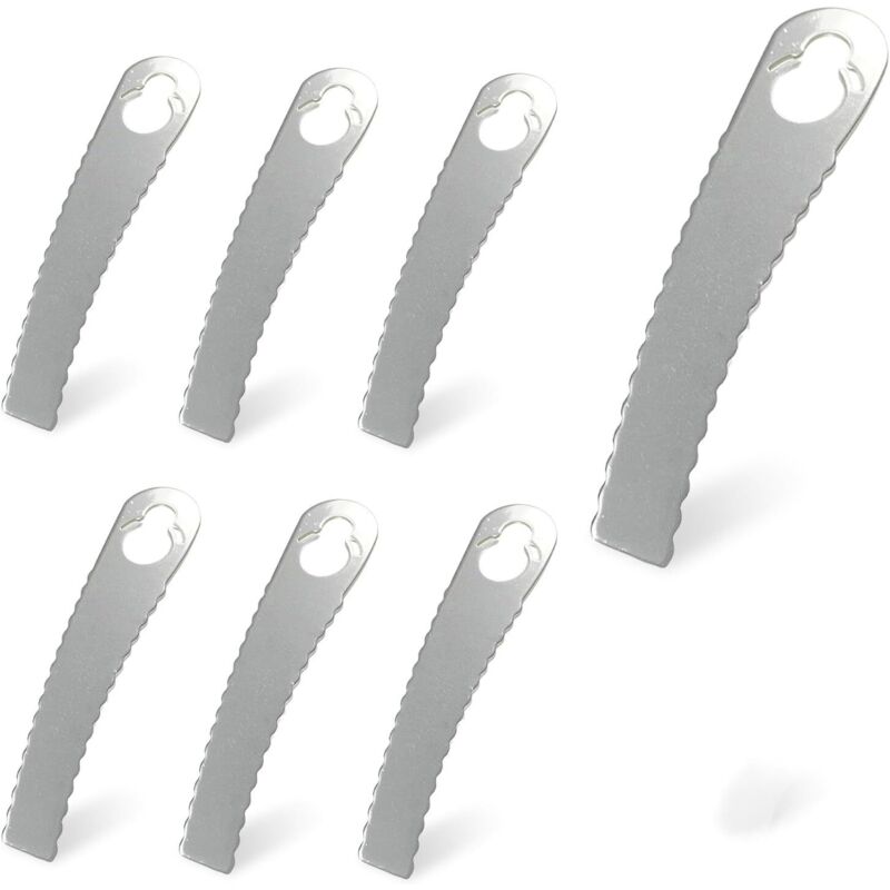 Ersatzmesser für Rasentrimmer, RosyFate 6-teiliges Set Metall-Rasentrimmermesser, Universal-Rasenmähermesser, Ersatzmesser für Rasentrimmer