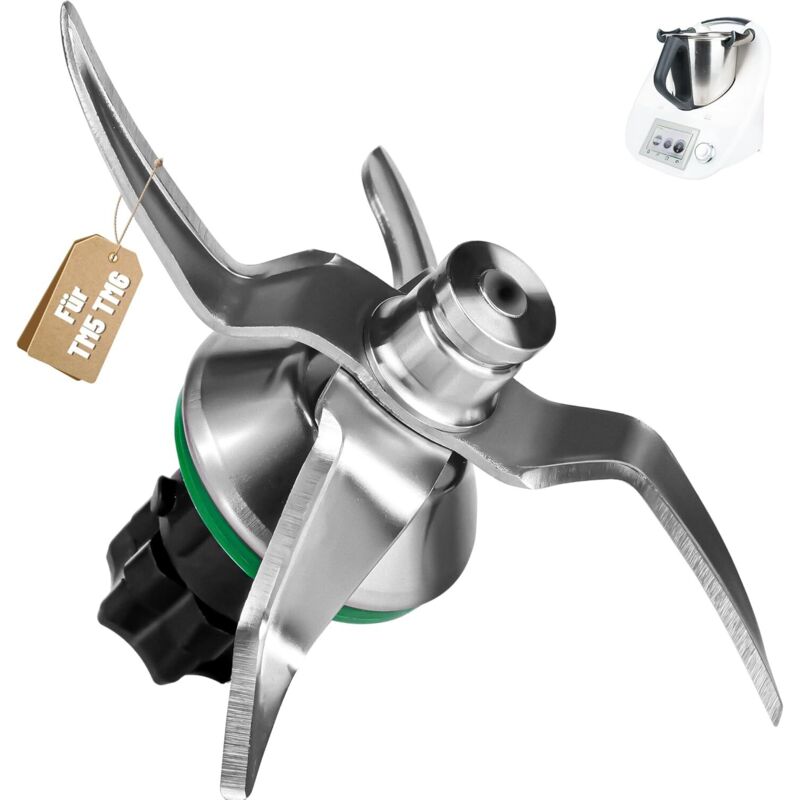 Ersatzmesser für Thermomix TM5 und TM6, mit Dichtung für Vorwerk Thermomix TM5, Ersatzmesser aus Edelstahl, Zubehör und Ersatzteile für Vorwerk