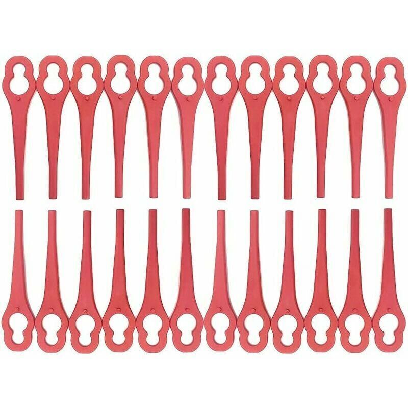 Ersatzmesser-Set, 100-teilig, Rasentrimmer-Zubehör für Einhell Akku-Rasentrimmer, Kunststoffmesser für Einhell Rasentrimmer