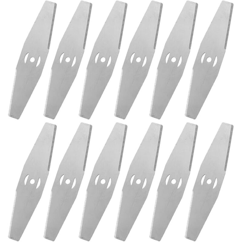 Ersatzmessersatz für Rasentrimmer, 12-teilig, für elektrische Rasenmähermesser, Zubehör für elektrische Freischneider, für Akku-Rasentrimmer, robust