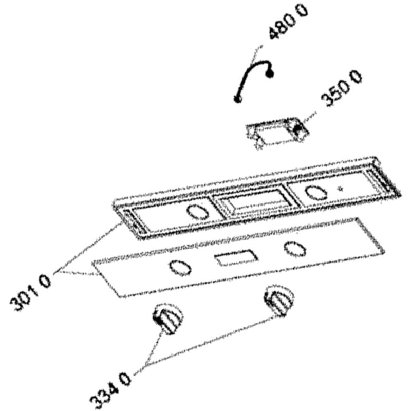 Indesit - Ersatzteil - Anzeigegerät (Kennzeichen 3500) - privileg, ariston hotpoint