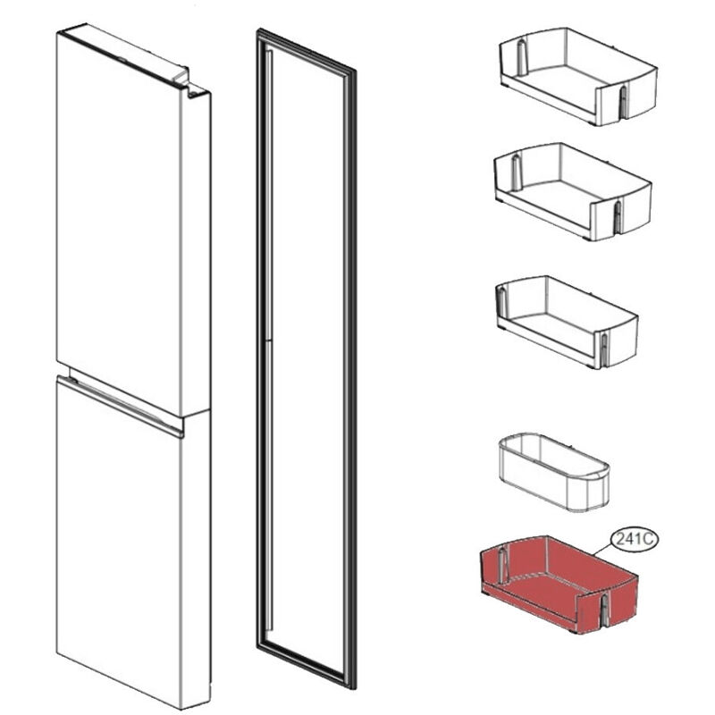 Ersatzteil - Untere Balustrade (Kennzeichen 241C) 413X203X106 mm - LG