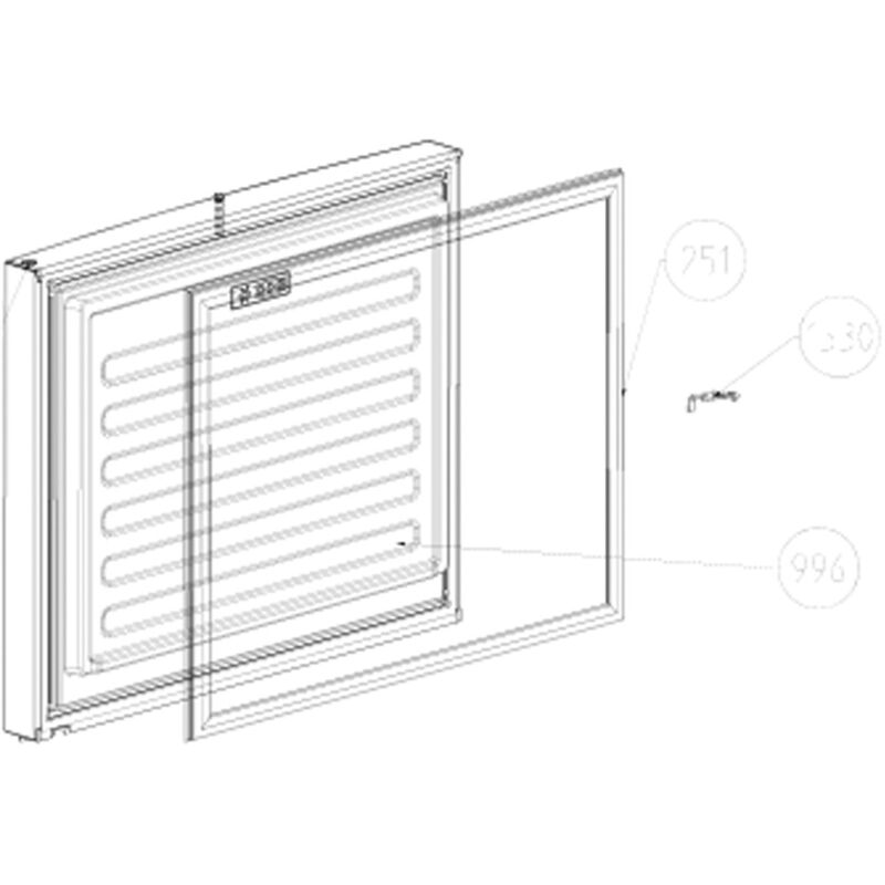 Beko - Ersatzteil - Gefrierschranktür-Dichtung (Kennzeichen 251) -