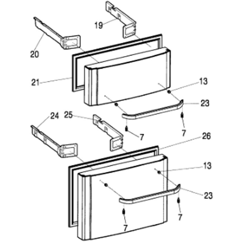 Hotpoint Ariston - Ersatzteil - Schublade unterer Dichtung (Original) (Kennzeichen 26) - - ariston hotpoint, whirlpool, bauknecht