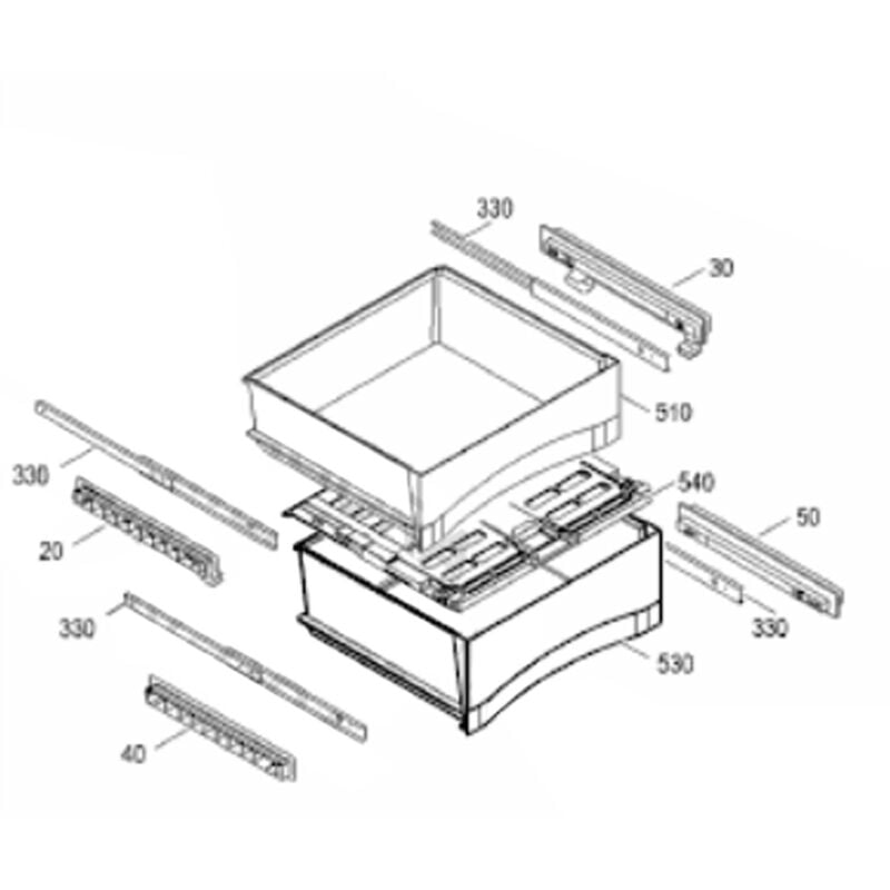 Liebherr - Ersatzteil - Kühlschublade Kühlteil 0°C (Kennzeichen 530) -