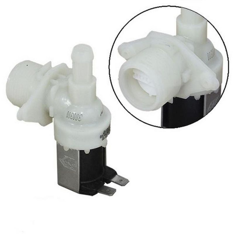 Whirlpool - Ersatzteil - Magnetventil 1-Weg 90° Durchm. 12 mm - - gorenje, essentiel b, apell, home, firstine, sangiorgio, smeg, aspes, aeg, siemens,