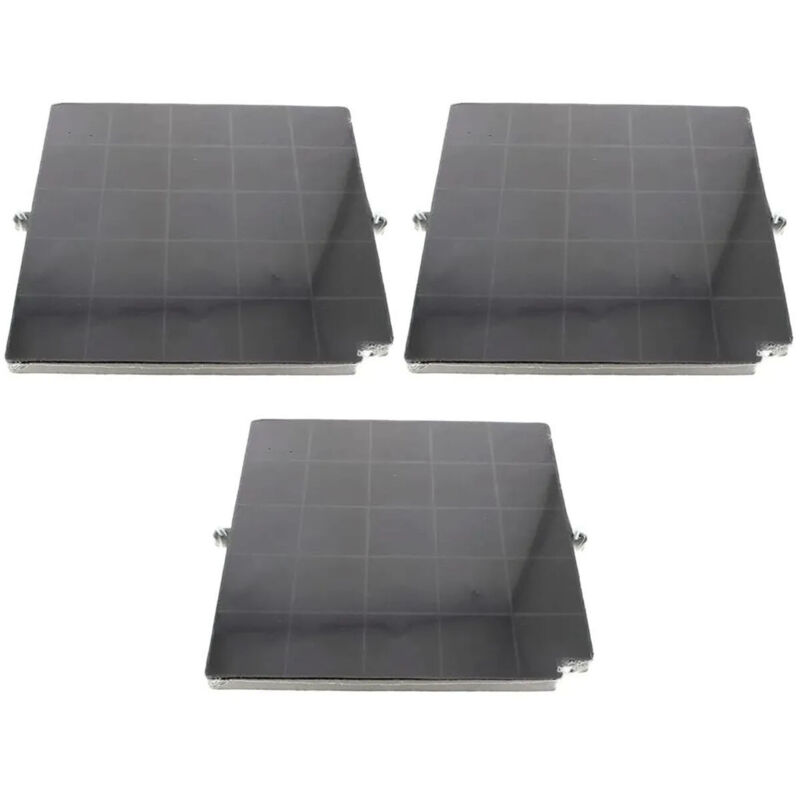 Ersatzteil - Set von drei Kohlefiltern AIRFORCE FC120 AFFCAF16CS 260X256X17 mm - - AIRFORCE, ARTHUR MARTIN ELECTROLUX, WHIRLPOOL, AIRLUX, ELECTROLUX,
