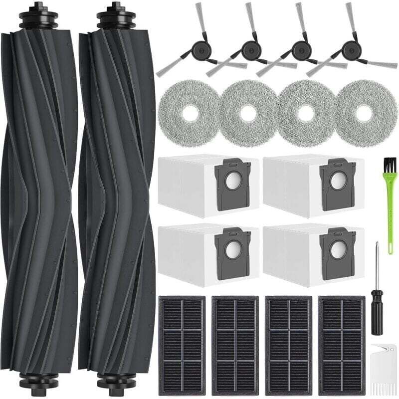 Ersatzteile für Dreame X40 Ultra (Komplett), L40 Ultra Saugroboter, Mova P50 Pro Ultra, 2 Hauptbürsten, 4 Staubbeutel, 4 Filter, 4 Seitenbürsten, 4