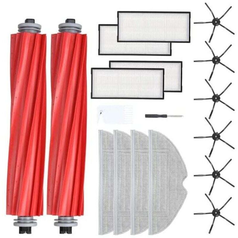 Ersatzteile Reinigungstücher für Roborock S7 S7 Plus T7S T7S Plus Roboter Staubsauger Zubehör Kit Hauptbürste, Filter, Seitenbürste, Reinigungsbürste