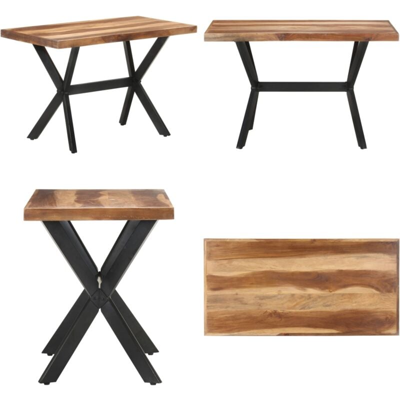 Esstisch 120x60x75 cm Massivholz Honigfarben - Holz Esstisch - Esstisch Massiv - Industriel Stil - Massivholzmöbel - Eßtisch - Home & Living