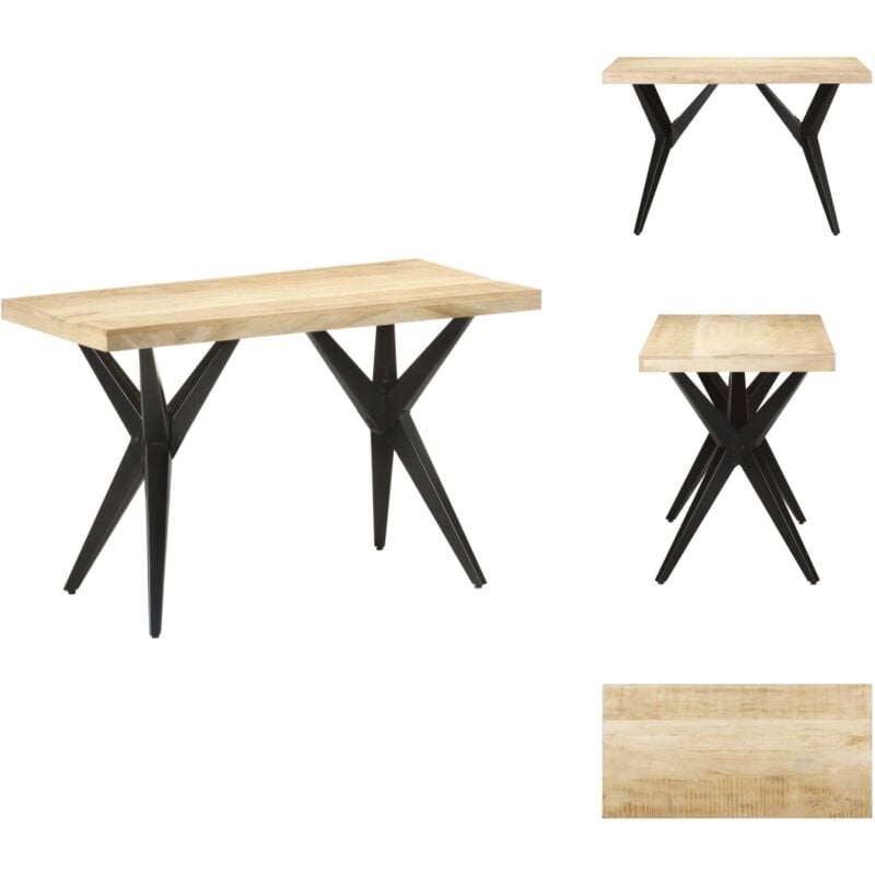 Esstisch 120x60x76 cm Massivholz Mango - Esstisch - Esstische - Holz-Esstisch - Holz-Esstische