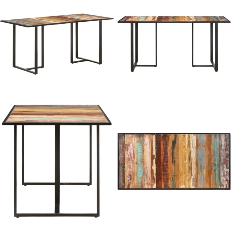 Esstisch 160 cm Altholz Massiv - Industrieller Esstisch - Esstisch Aus Holz - Altholz Tisch - Recyceltes Holz - Vintage Esstisch - Home & Living