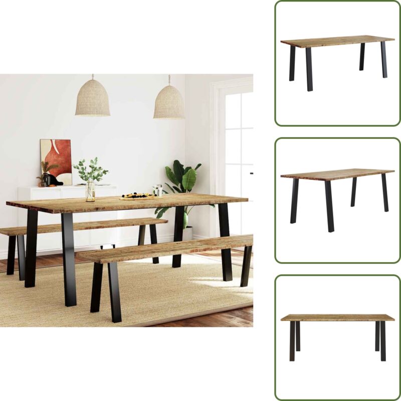 Vidaxl - Esstisch 200x90x75 cm Massivholz Akazie - Esstisch - Holztisch - Akasientisch - Wohnzimmertisch - Küchentisch