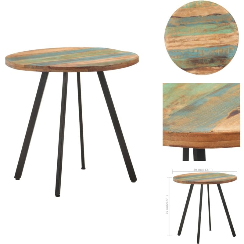 Esstisch 80 cm Altholz Massiv - Esstisch - Esstische - Esszimmertisch - Esszimmertische